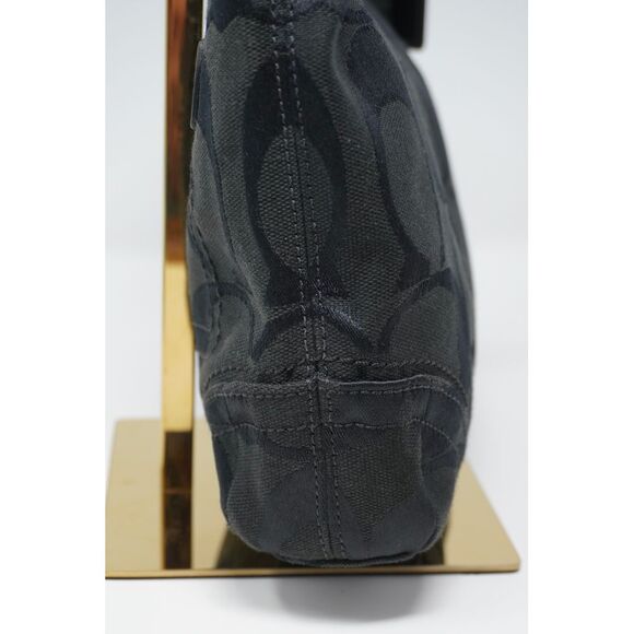 Coach Vintage Black Signature Jacquard and Leather Shoulder to Crossbody Bag - Picture 7 of 12